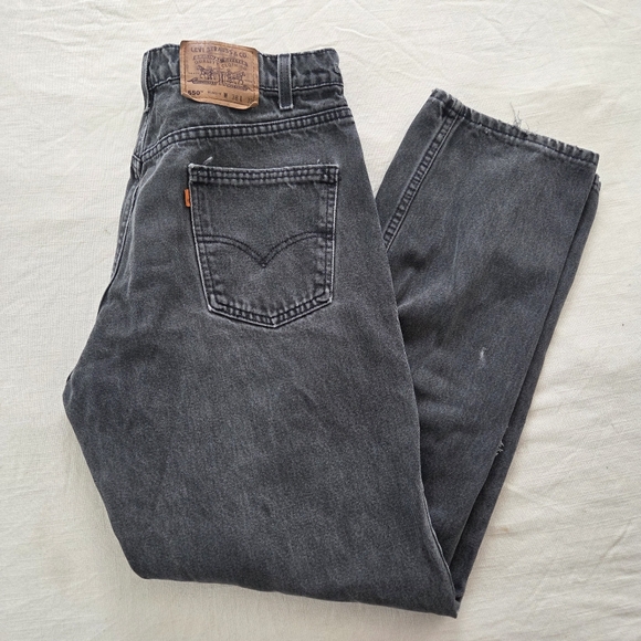 Levi's Other - Vintage Levis 550 Fit Faded Black Jeans Orange Tab 34 Inch Waist 38×32